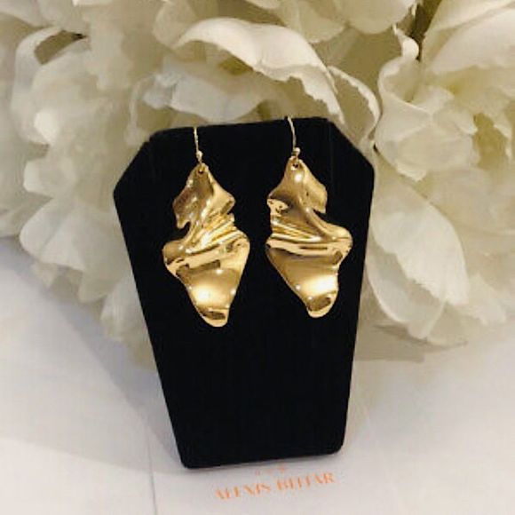 Alexis Bittar Jewelry - ALEXIS BITTAR Gold Crumpled Wire Drop Earrings